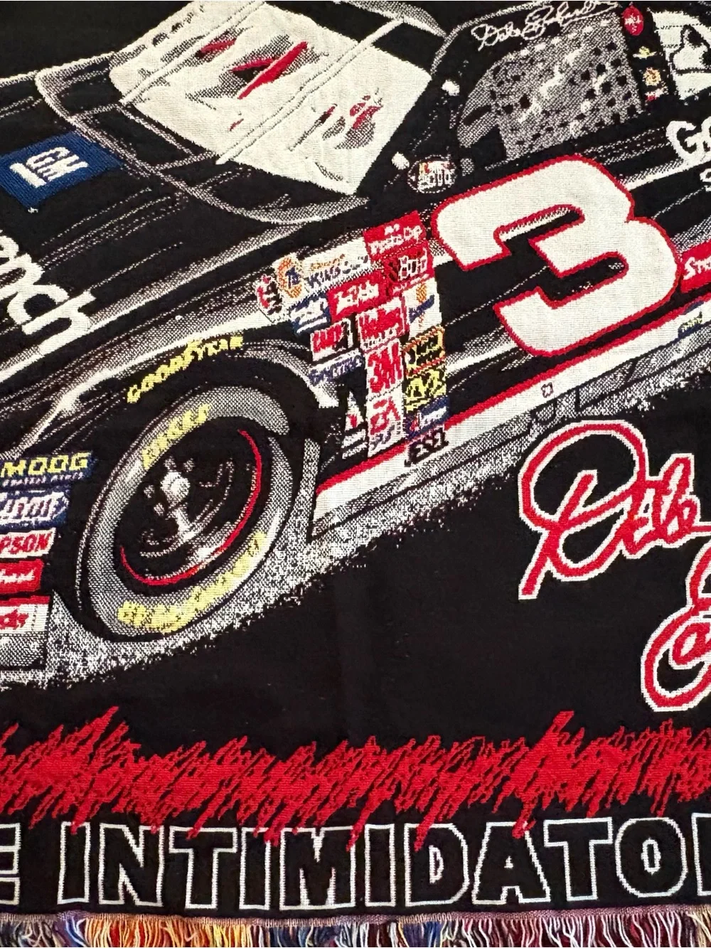 Northwest Black Red White Dale Earnhardt Throw Blanket